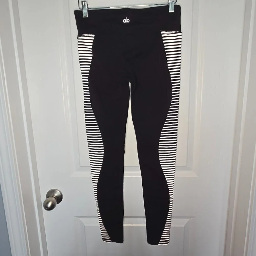 ALO Yoga Airbrush Wave-Stripe Sport Leggings 28